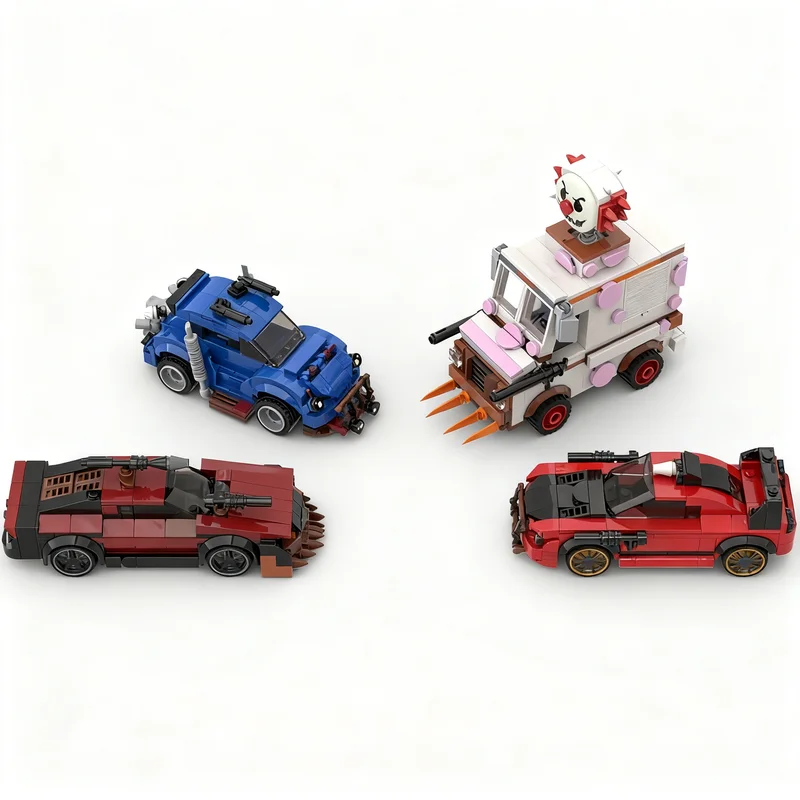 250pcs MOC Sweet Tooth - Twisted Metal City Champions Model Building Blocks Education Display Collection Idea Creative Assemble