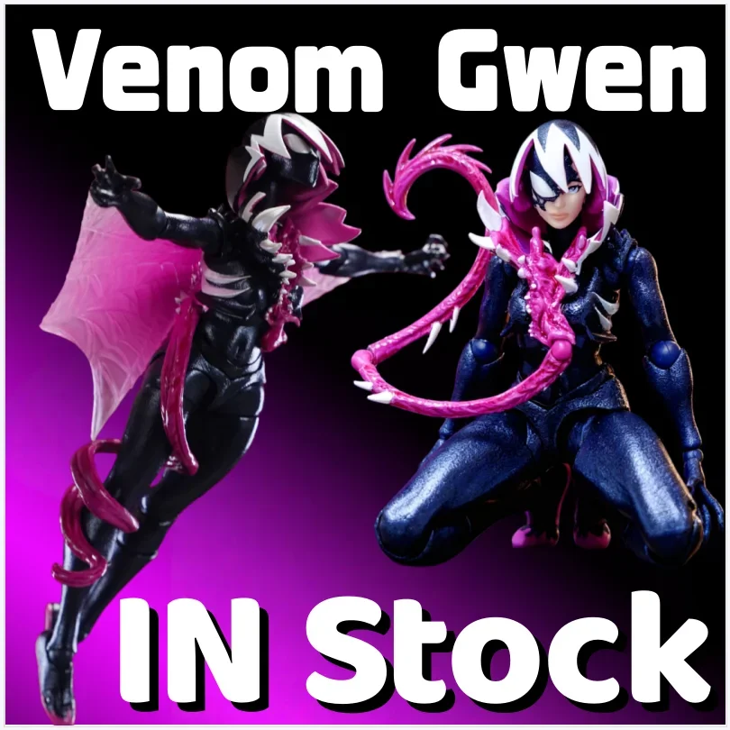 

Hot New In Stock Original Kaiyodo Venom Gwen Revoltech AMAZING YAMAGUCHI Spider Gwen Comics Anime Action Figure Collection