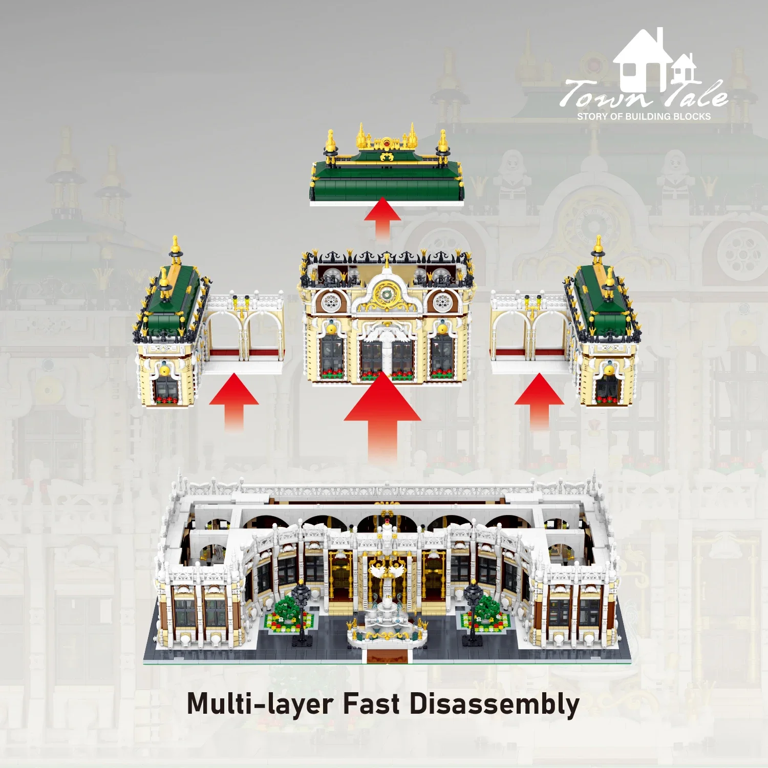 

11930PCS Luxury Palace Building Blocks City Street View MOC Building Model Bricks High Difficulty Assembly Toys For Kids Gifts