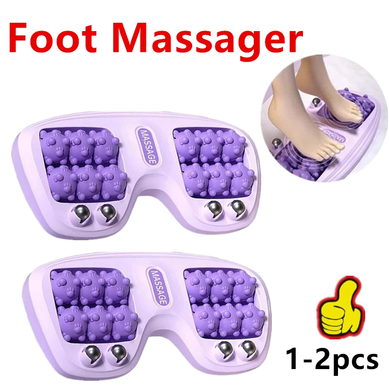 

Foot Massager Roller Feet Acupressure Point Massage Plantar Fasciitis Pain Relief Relax Roller Trigger Point Reflexology Tool