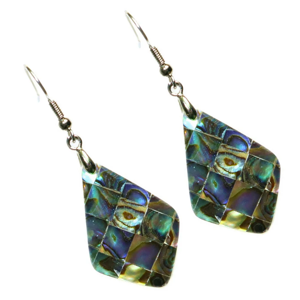 

1Pair Abalone Shell Earrings Natural Shell Material Durable Jewelry Attractive Shiny Dangler for Women Girls Any Occasion