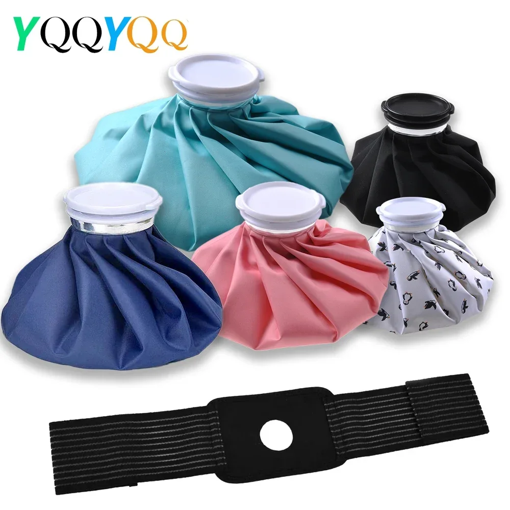 1Pcs/4Pcs Ice and Hot Water Bag for Injuries, Reusable Hot & Cold Therapy for Pain Relief with Elastic Breathable Support Wrap