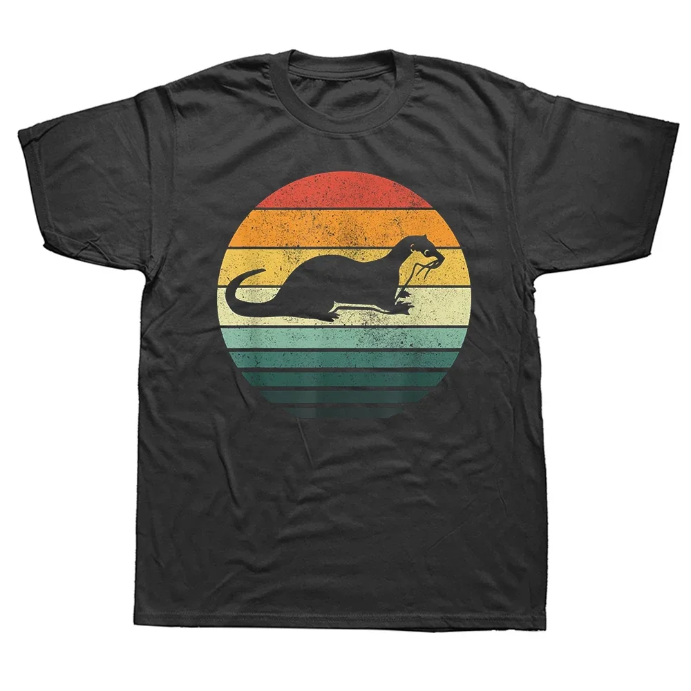 Summer Style Graphic Cotton Streetwear Short Sleeve Animal Lover Gifts T-shirt Mens Clothing Funny River Otter Design T Shirts