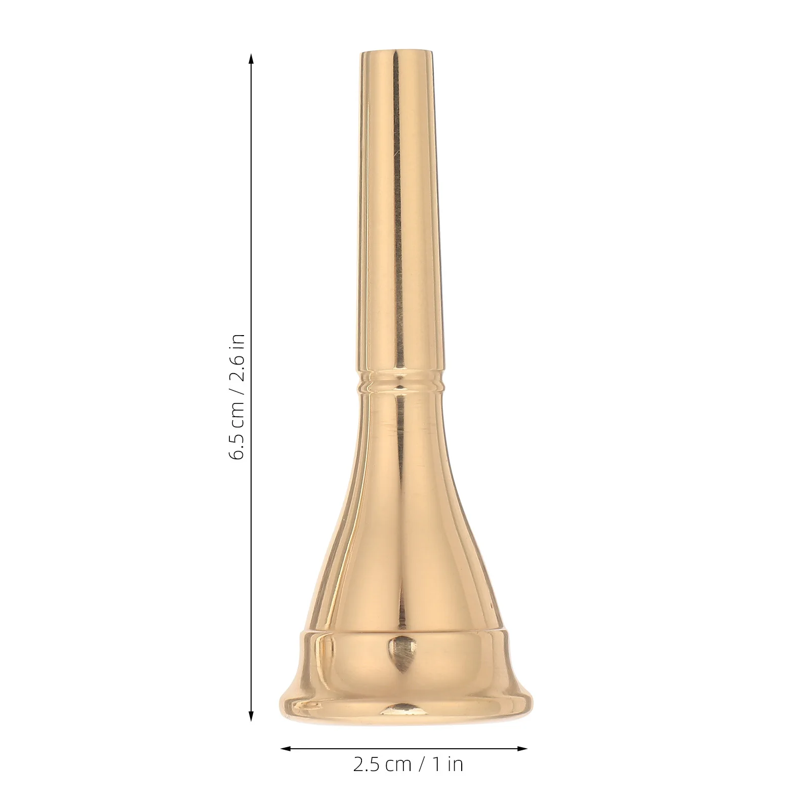 2 szt. Ustniki do waltorni, akcesoria do instrumentów dętych, wykończenie złote/srebrne, uniwersalny rozmiar standardowy, do koncertów i ćwiczeń