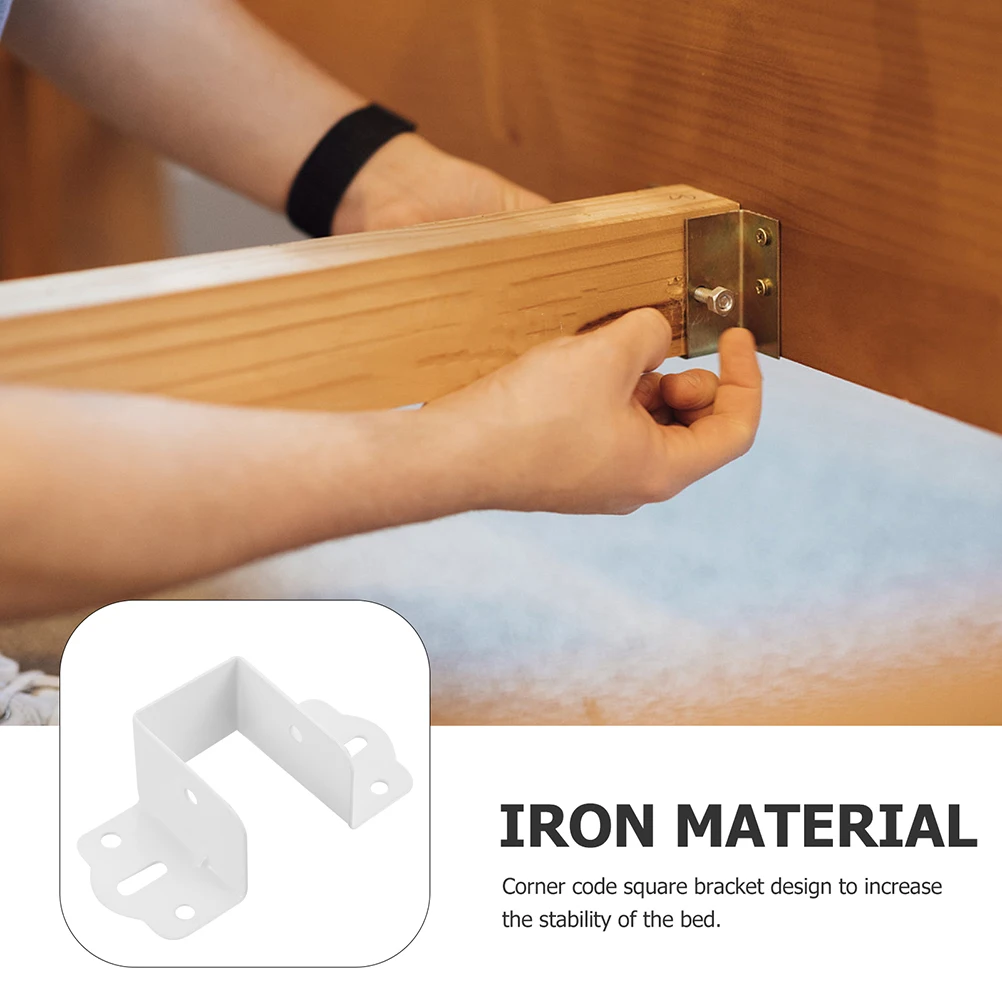 

16pcs Rail Bracket Heavy Duty Frame Connectors Durable Bed Rail Fasteners All Bed Types Headboard Brackets Bed-Rail Hook
