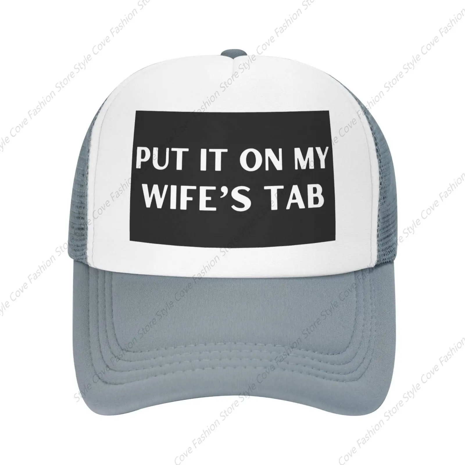 

Put It On My Wife'S Tab Trucker Hat Breathable Mesh Cap Adult Outdoor Hat Travel Sun Protection Hat For Valentine's Day Gift