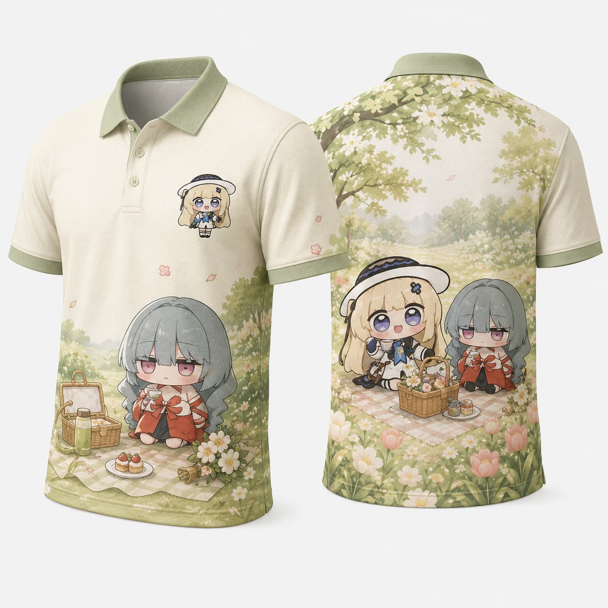 Phoebe Joubi Phrolova Chibi Anime Movie Night Polo Shirt Kawaii Girls Popcorn 3D Print Quick Dry Breathable Summer Casual Top
