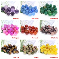 Wholesale 16mm Crystal Non-Porous Beads Natural Healing Stone Sphere Mini Ball For DIY Necklace Bracelet Jewelry Gift Home Decor