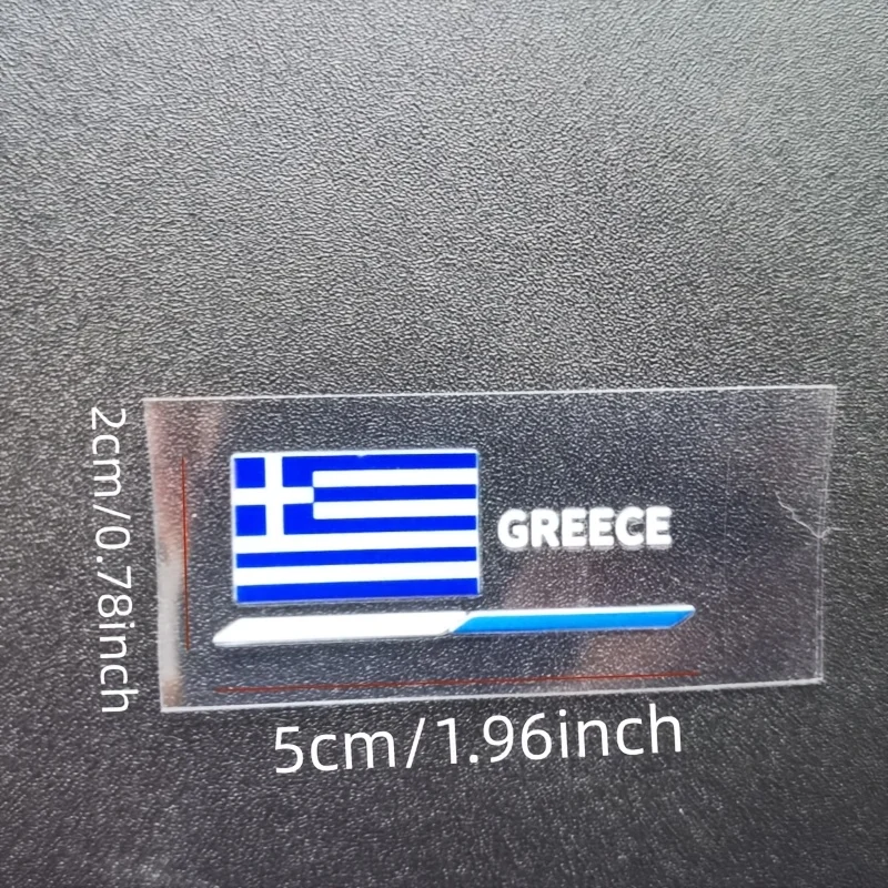 4Pcs/Set Greece Flag Vinyl Stickers, Waterproof Self-Adhesive Decals for Car, Motorcycle, Truck and SUV