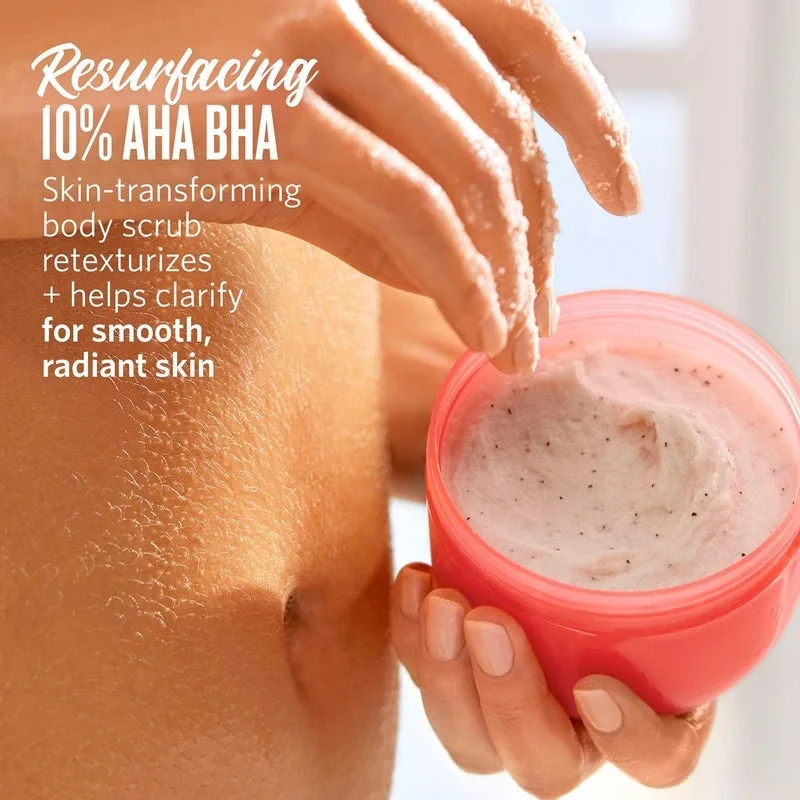 Private Label Salicylic Acid Original Exfoliating Body Scrub Resurfacing Body Scrub with 10% AHA BHA Glycolic Acid & Lactic Acid