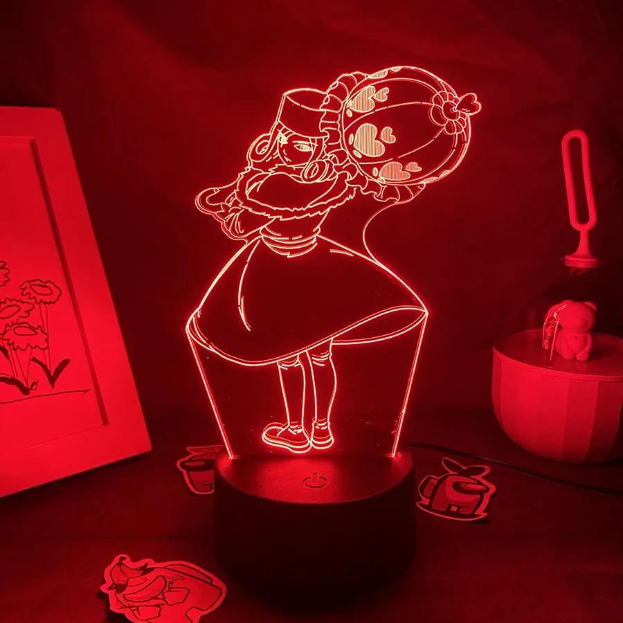 Anime Figure Juvia Lockser 3D LED  Night Lights for Kid Child Birthday Gift Bedroom Table Decor Manga Neon Lava Lamp Xmas Gift view 6