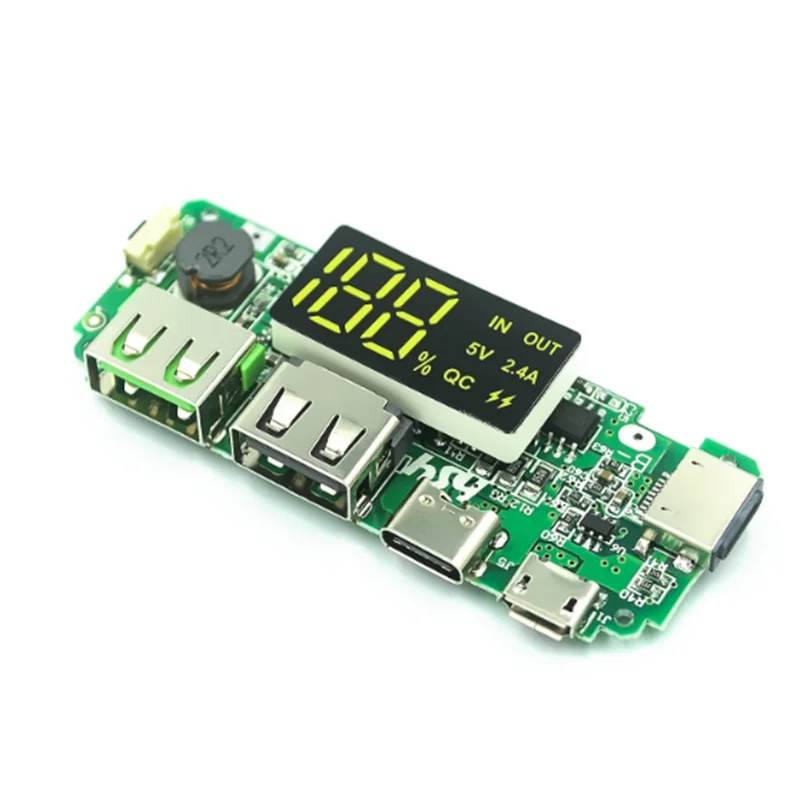 18650 Charging Board Dual Usb 5v 2.4a Mobile Power Bank Module 18650 Lithium Battery Charger Board Circuit