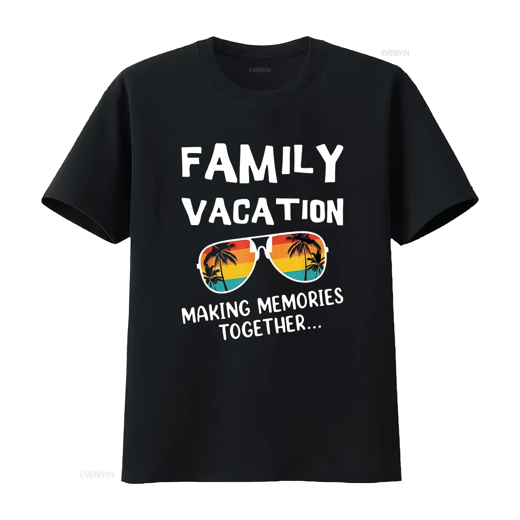 تي شيرت للعطلات العائلية يجعل ذكرياتًا معًا، رحلة عتيقة مغسولة قليلاً، ملابس شارع عصرية وناعمة ومتعددة الاستخدامات