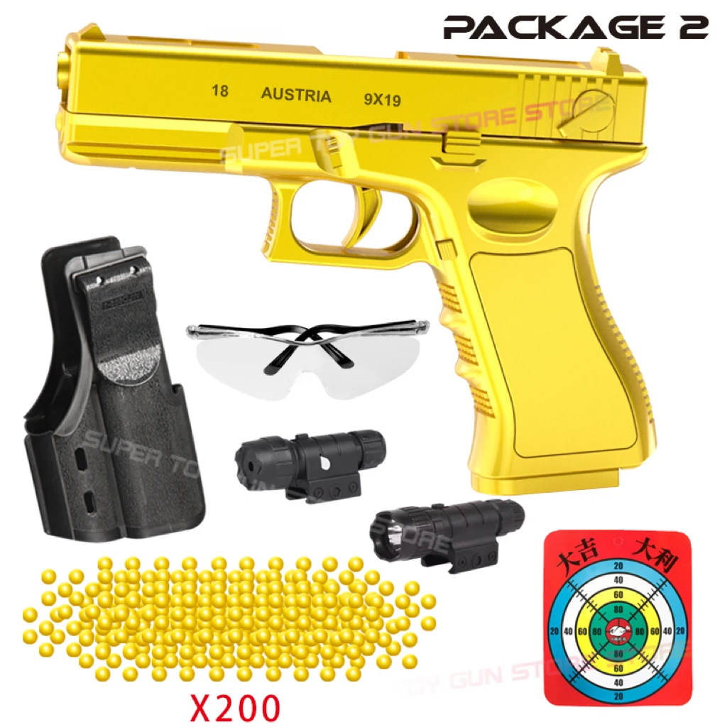 2025です。大人のための茶色のおもちゃの銃,手動フォームソフト銃,屋外射撃ゲーム,空気銃,g18