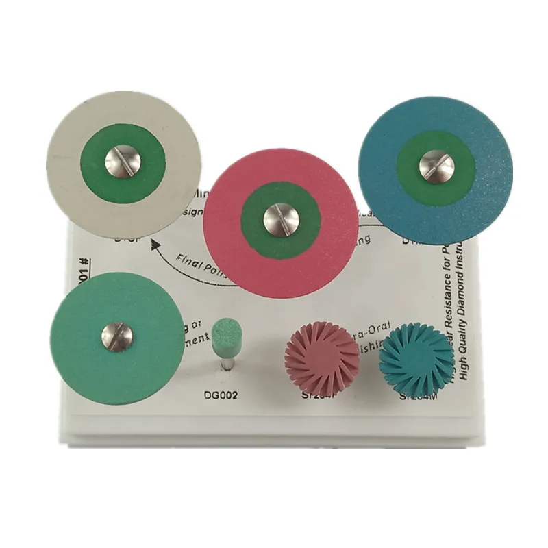 

1BoxZirconia Dental Polishing Kit for Ceramic Lithium Disilicate Dental Diamond Polisher Bur Set Rubber Composite Grinding Tools