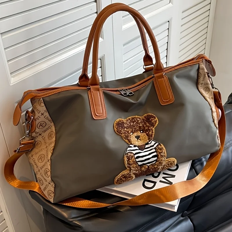 

Oxford Fabric Carry-on Travel Bag - Large Capacity Shoulder Duffle for Weekend Trip, Business, College Student Storage