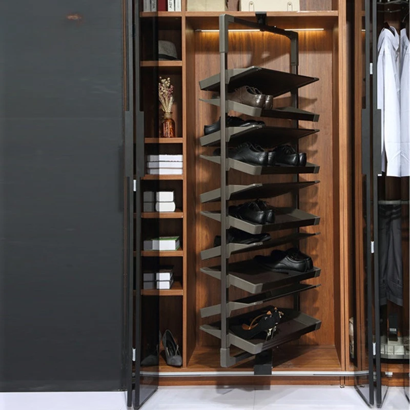 Cloakroom 360-degree rotating shoe rack Space-saving multi-layer shoe cabinet