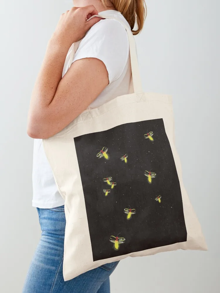 Fireflies lightning bugs summer night sky Tote Bag great bag sac pour femme Shopping bags Large bags for women Canvas Tote Bag