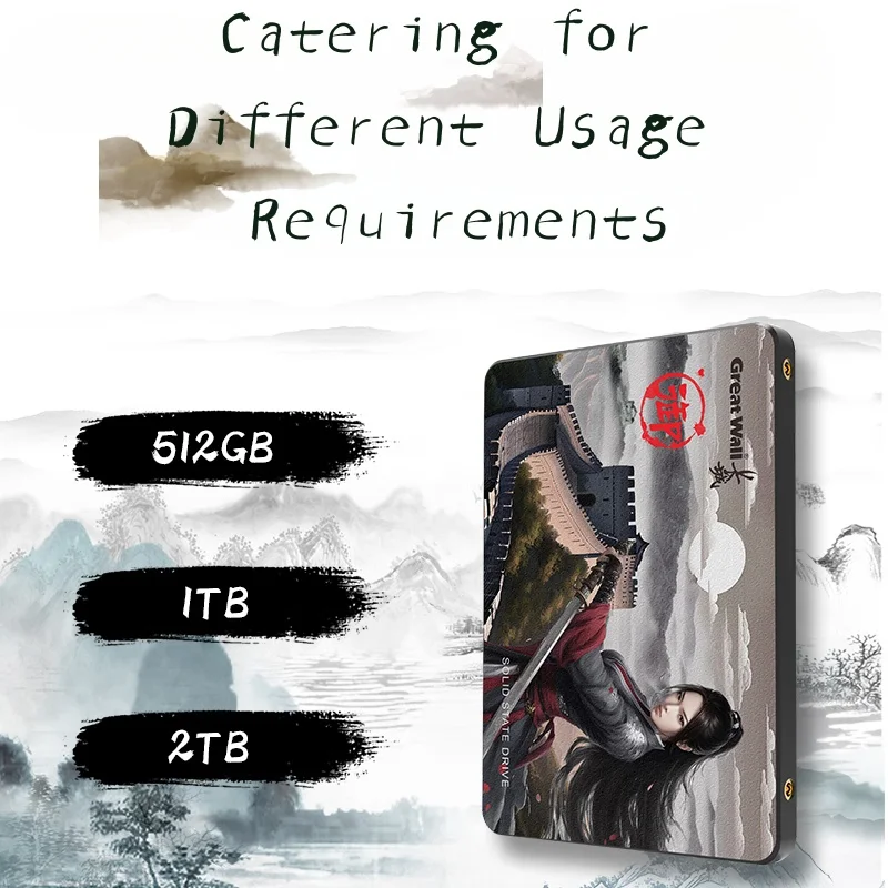 Great Wall-Disque dur interne SSD, interface SATA 3, vitesse de lecture 512 Mo/s, pour ordinateur de bureau et portable, 540 Go