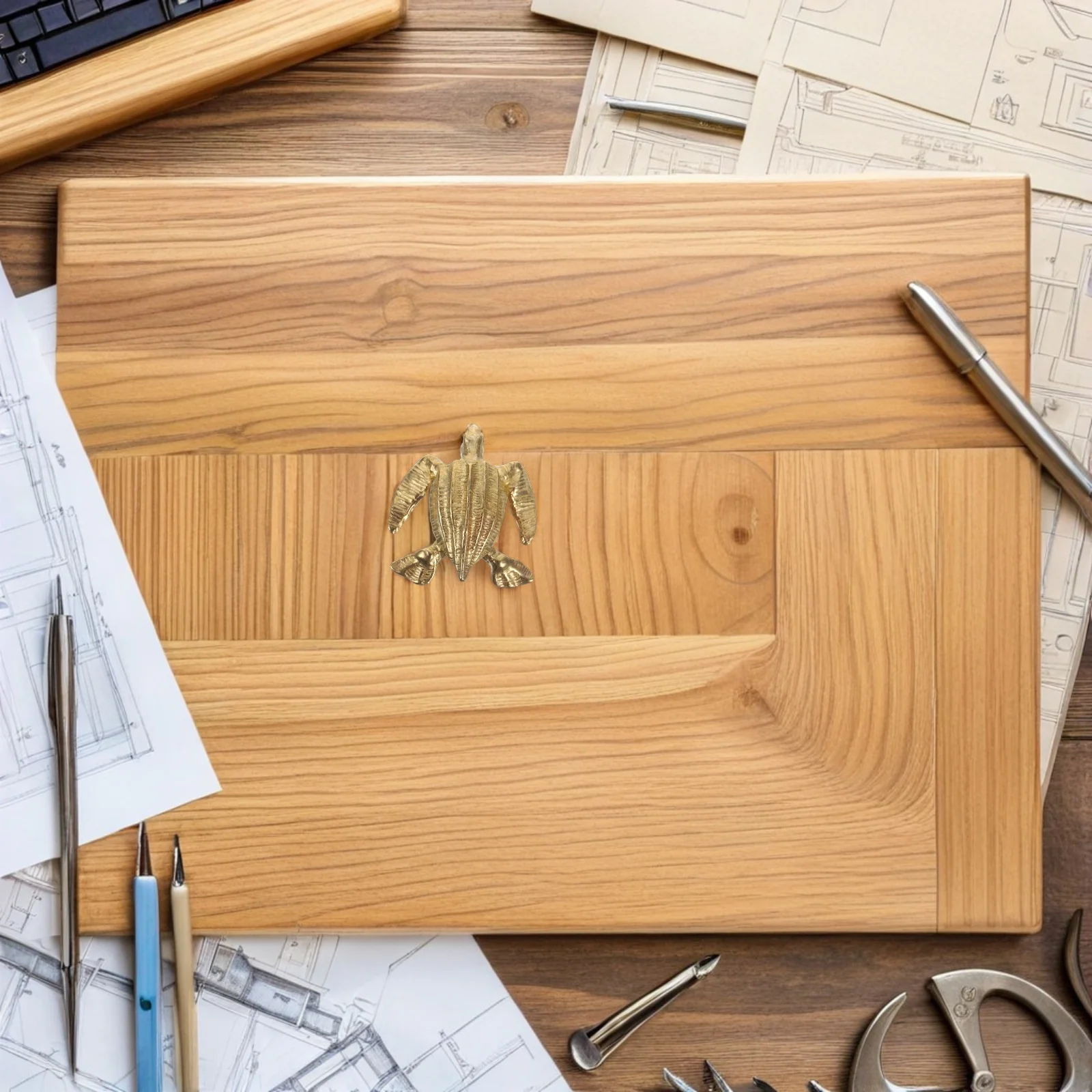 

Turtle Cabinet Knob Vintage Brass Turtle Furniture Handle Drawer Pull for Dressers Wardrobes Kitchen Cupboards