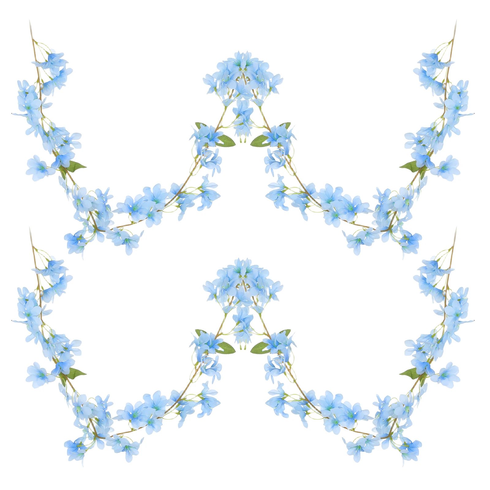 

2pcs Artificial Flower Vine Silk Fabric Lifelike Hanging Decor For Wedding Home Garden Spring Garland Faux Rattan Simulation