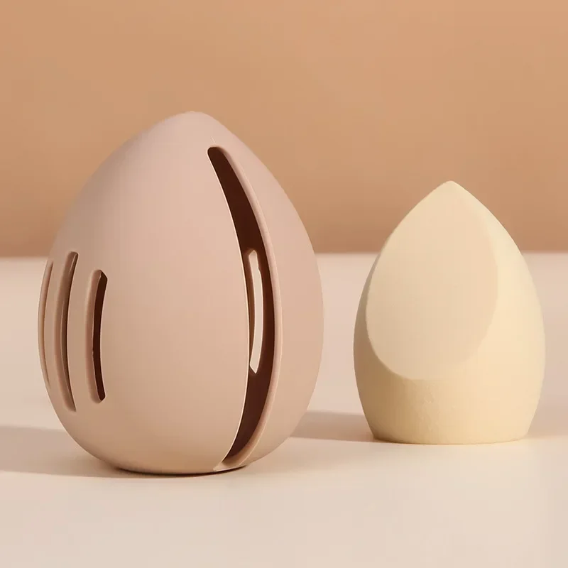 Silicone Beleza Egg Storage Case, Caixa De Armazenamento, Dustproof, Respirável, Powder Puff Container, Saco De Armazenamento, Beleza Ferramentas Acessórios, Novo