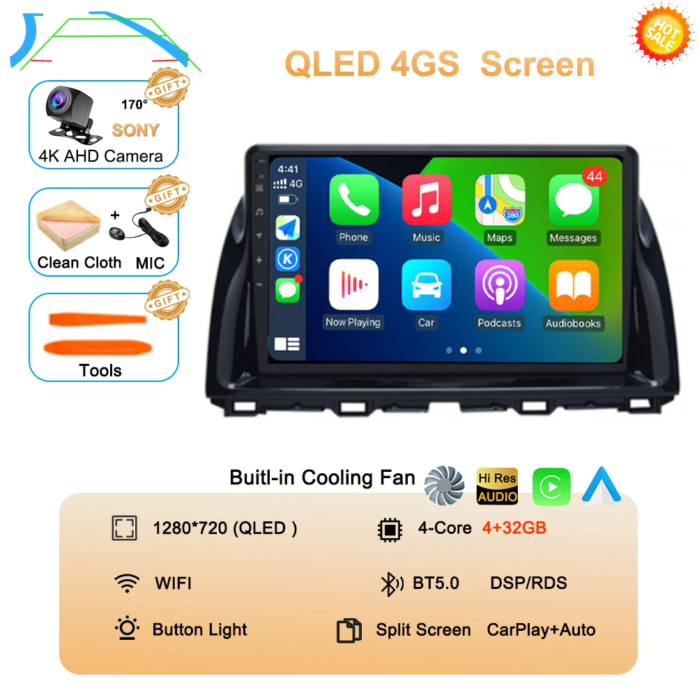 Android 16 Auto autoradio voor Mazda CX5 CX-5 CX 5 2012 - 2015 Multimedia Videospeler Navigatie stereo GPS Carplay 360 Camera