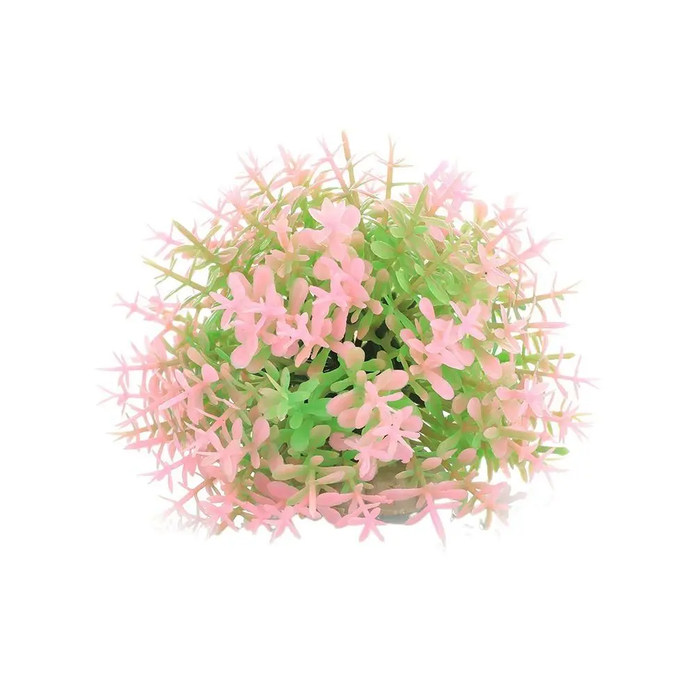 زخرفة الأعشاب المائية محاكاة النباتات المائية الكرة واقعية 9 سنتيمتر كرة العشب المائية البلاستيك نباتات المياه الاصطناعية المنزل