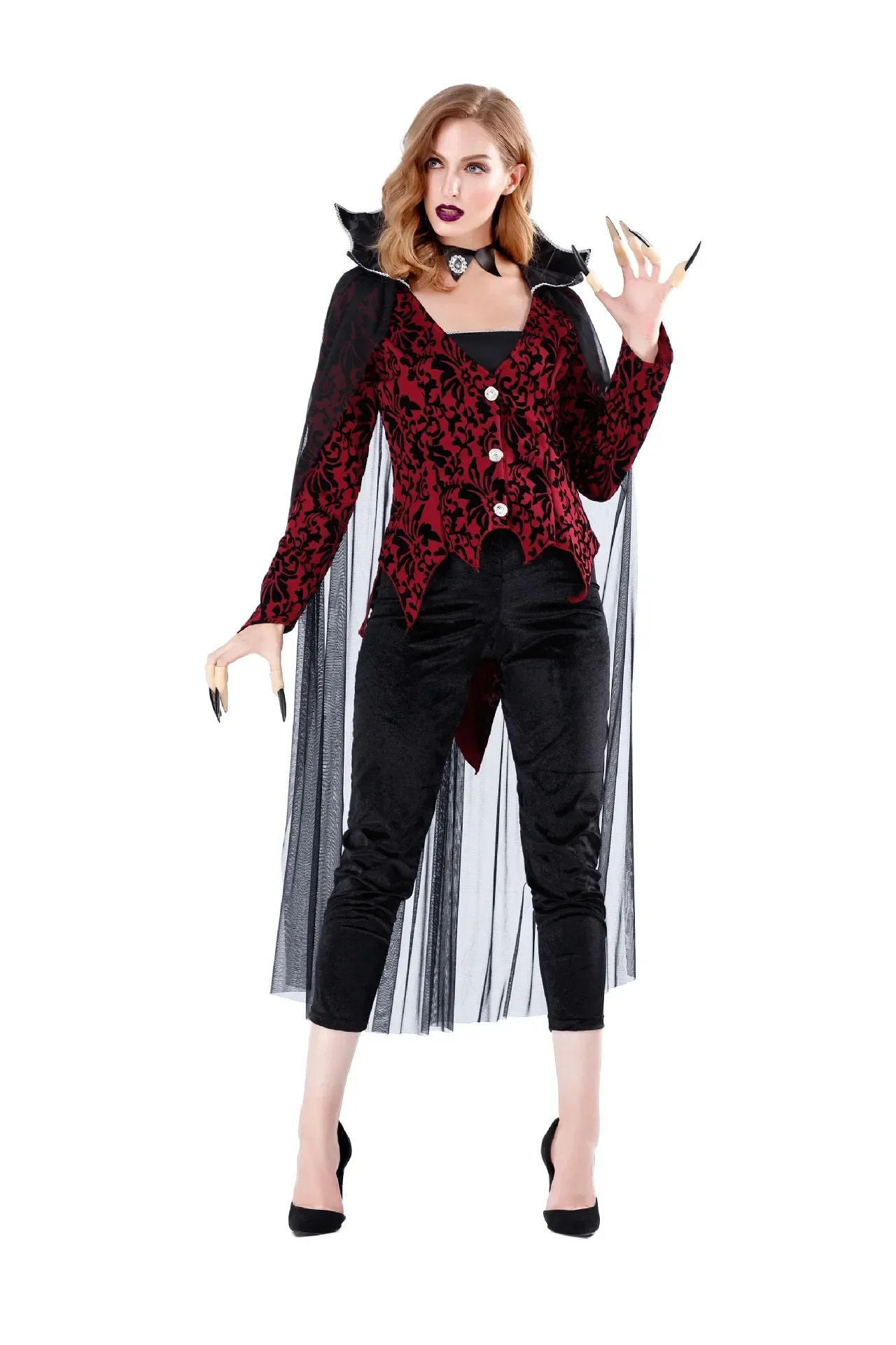 Costumes de Vampire Gothiques d'Halloween pour Femmes, Cosplay de Zombie Trempé, Costume de Reine Adulte, Tenue de ix