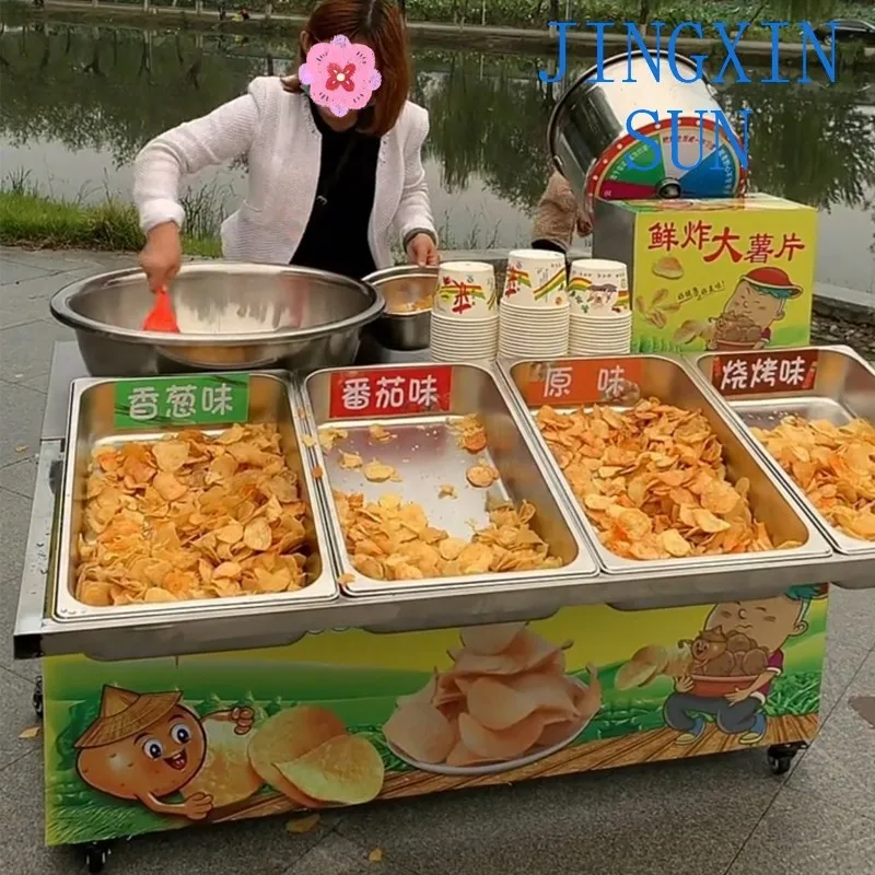 Fresh fried large potato chips fryer equipment