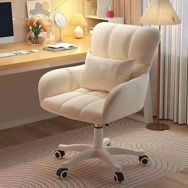 Discount Fashion And Simple Computer Armchair Girls Bedroom Makeup Chair Dormitory Student Back Office Rotation Gaming Chair