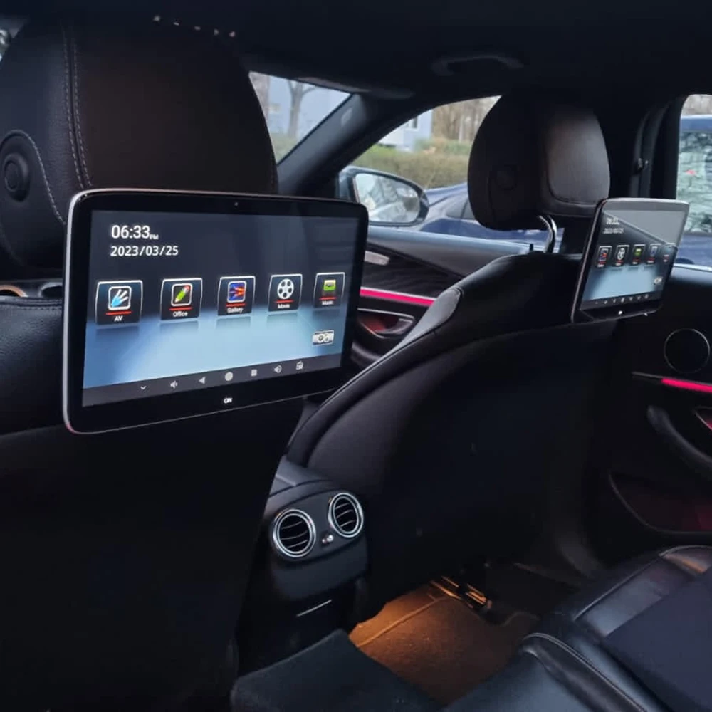 Schermo TV del sedile posteriore per Mercedes Benz GLC GLE GLS Classe Monitor poggiatesta Android con lettori multimediali video di intrattenimento per auto