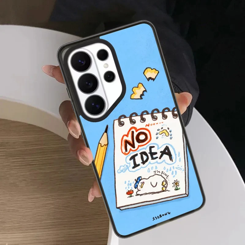 Graffiti Cartoon Duck Acrylic Case for Samsung Galaxy S26 S25 S24 S23 Ultra S26U S24+ S25+ S26 Plus Protective Case