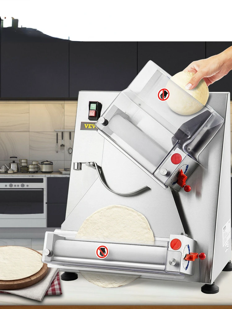 

12/15.7 Inch Electric Pizza Dough Roller Sheeter Machine Automatically Suitable for Noodle Pizza Equipment Commercial Home