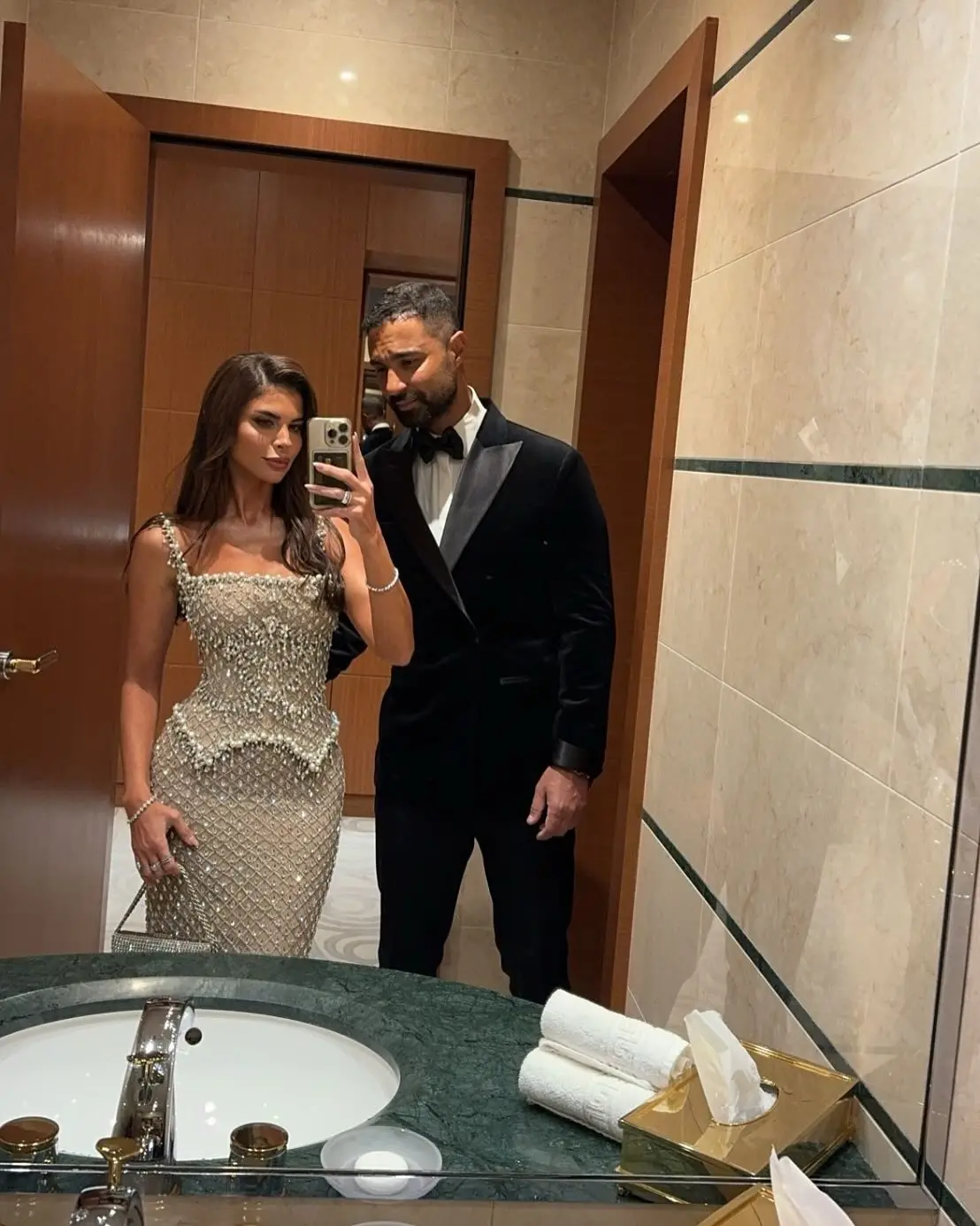 Sharon Said Luxuriöses Graues Meerjungfrauen-Abendkleid mit Zwei Teilen Perlen Kristall für Damen Hochzeit Party Ballkleid SS631 Maßanfertigung – Detail 10