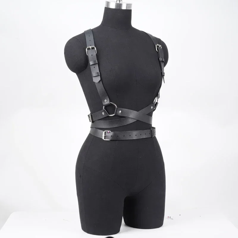 حزام نسائي ضيق برباط من جلد البولي يوريثان، حزام صدرية عتيق مناسب للارتداء اليومي