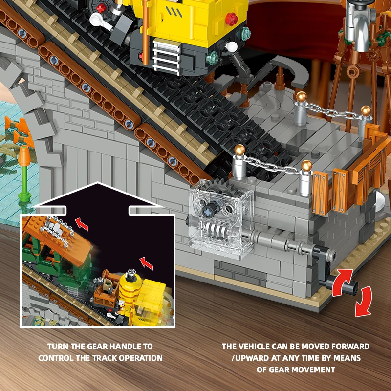 새로운 59164 11987pcs MOC 백 레일 웨이 빌딩 블록 벽돌 조립 모델 DIY 장난감 소년 생일 선물 세트