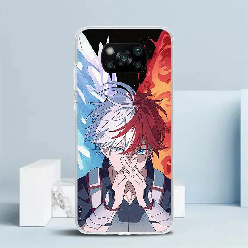 My Hero Todoroki Shoto Phone Case For Xiaomi Poco X6 X5 X4 X3 Nfc F6 F5 Pro F4 Gt F3 F2 F1 M5S M4 M3 M2 Soft TPU Back Cover