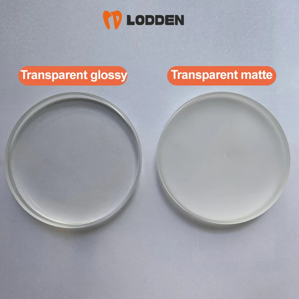 

Lodden Clear Glossy Monolayer PMMA Disk 10-25mm Dental Lab Material Resin Disc for 98mm CAM/CAD Open System