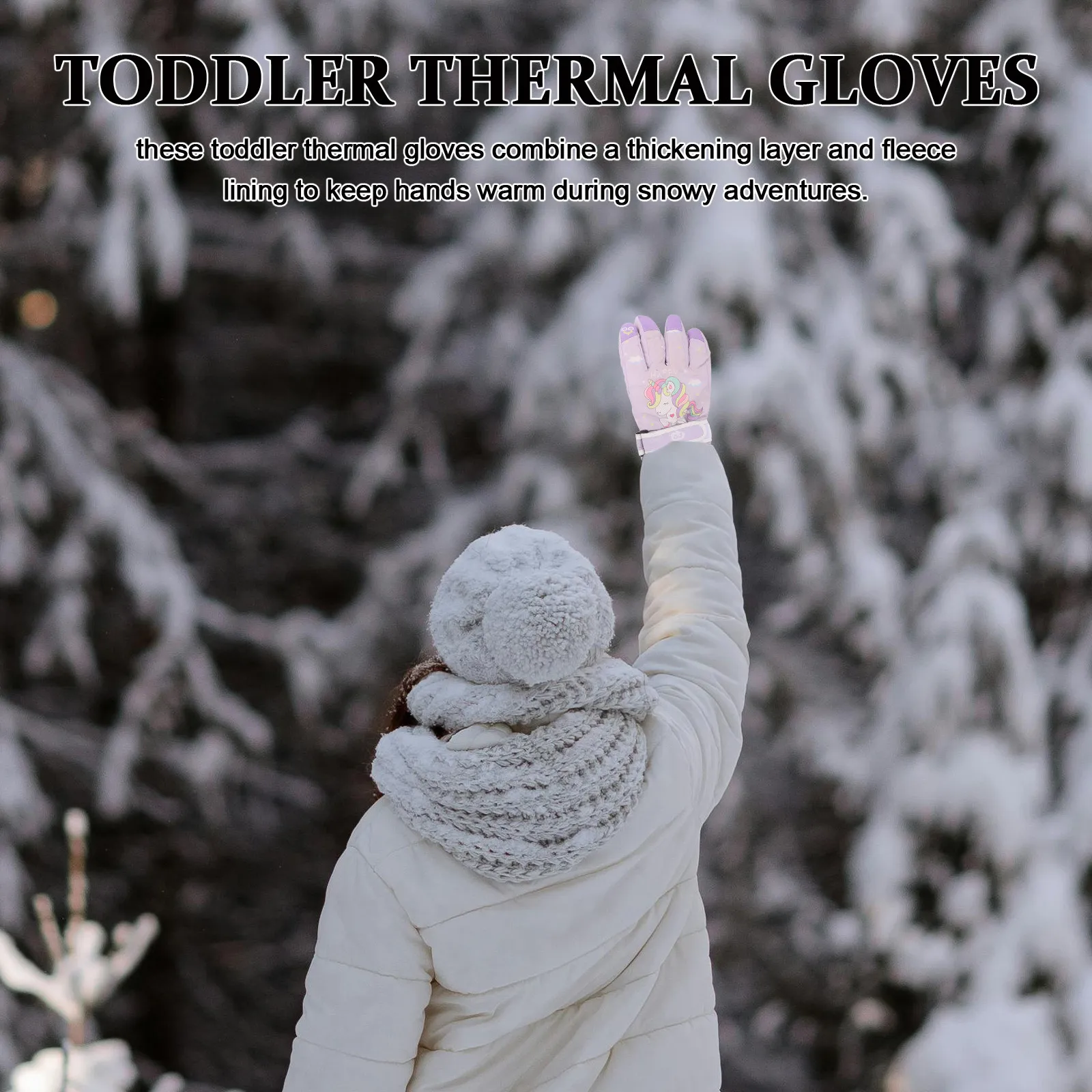 

1 пара детских лыжных варежек, водонепроницаемые, термостойкие, ветрозащитные, на флисовой подкладке, зимние перчатки для девочек и мальчиков 6-12 лет, для катания на лыжах