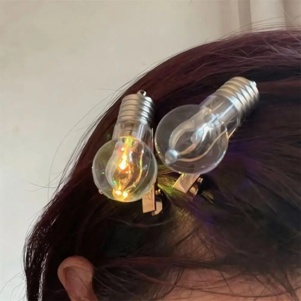 Funny Bulb Shape Barrettes Cute Resin Hair Clips For Girls Decorative Headpiece Photography Prop Hair Styling Tool