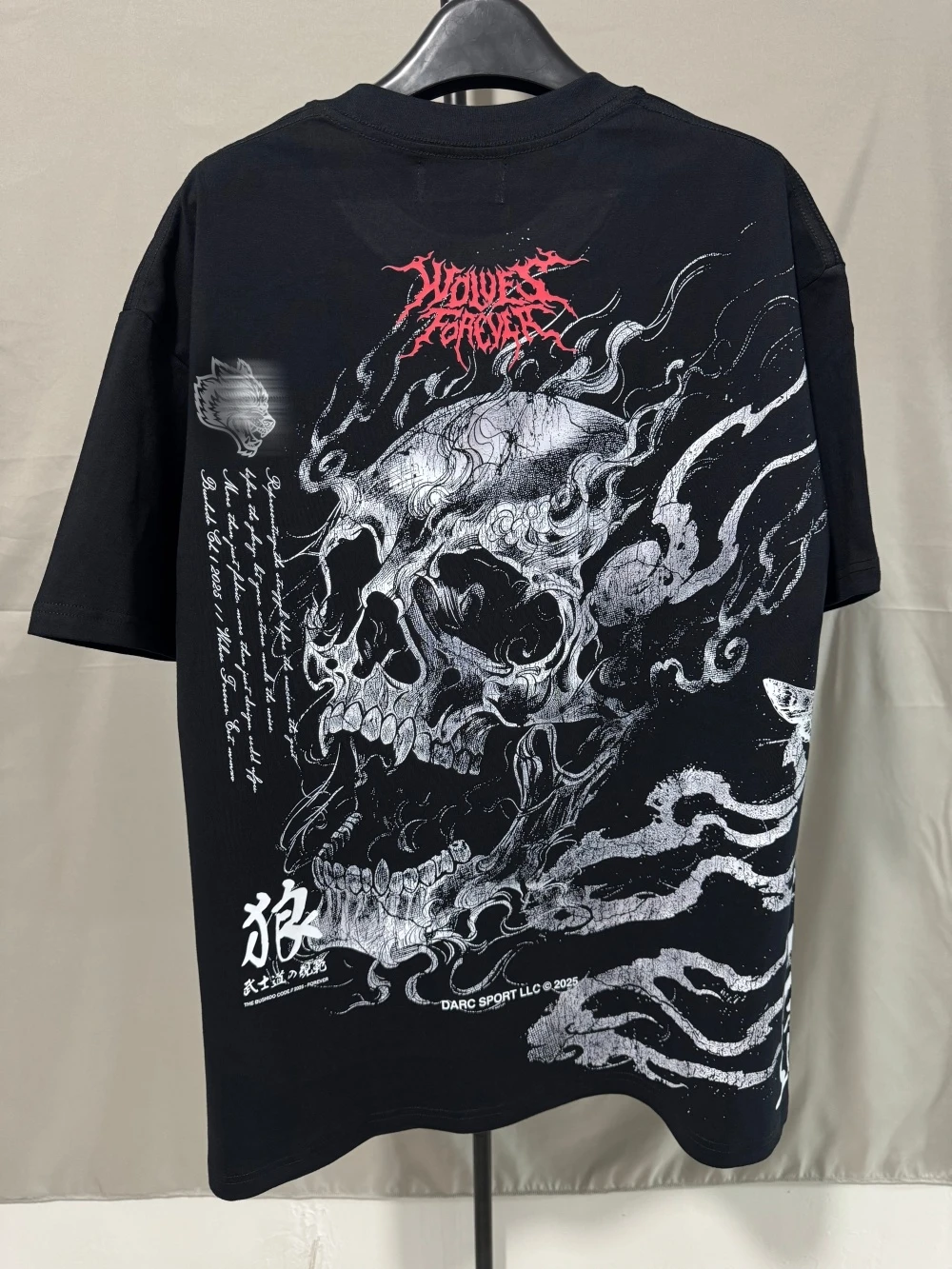 

BUSHIDO Print Mens T-shirt Gym Running Training Cotton Round Neck Oversized T Shirts Fashion Men Clothing Fitness Sports Tee Top