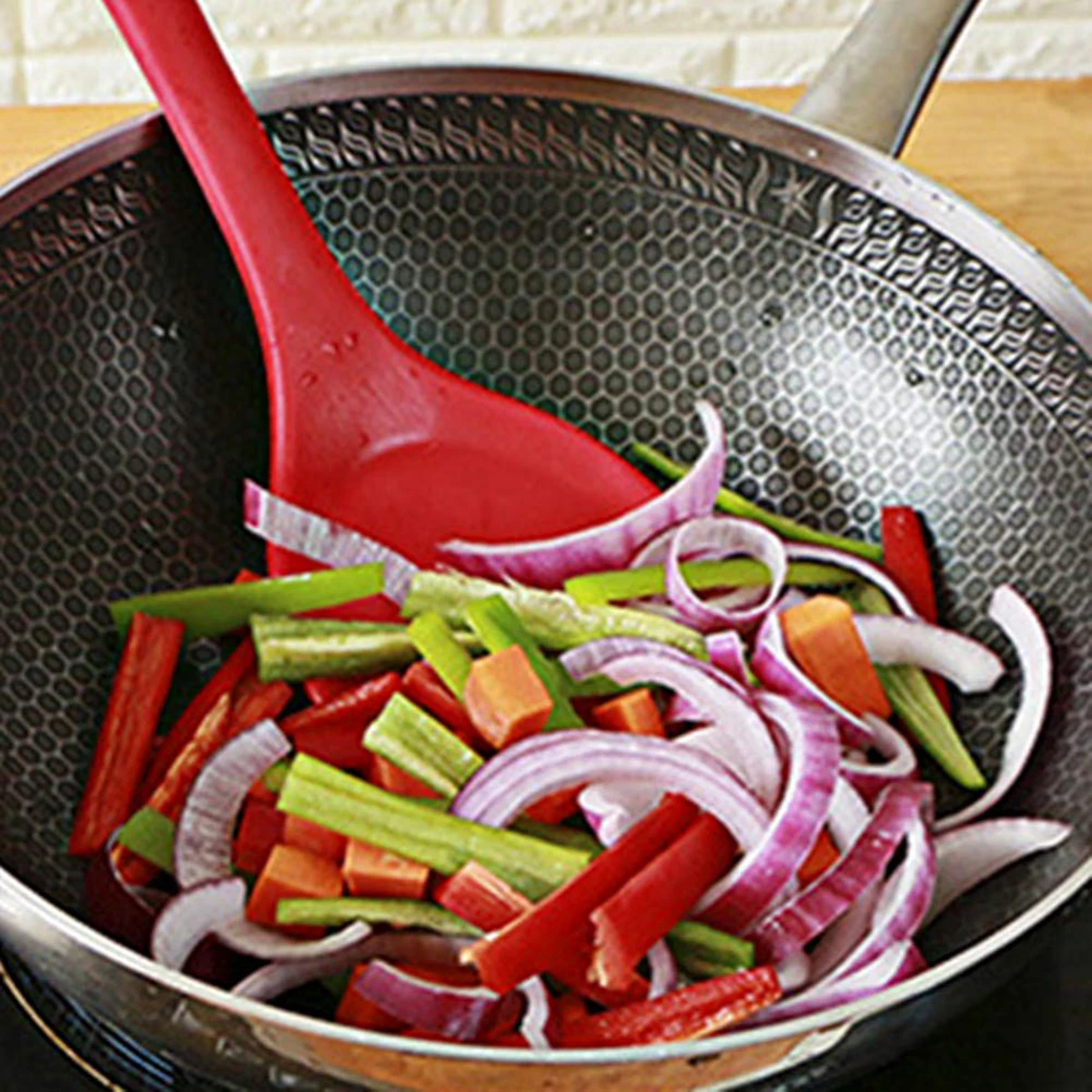 1 قطعة ملعقة سيليكون صغيرة للطبخ المنزلي تحريك القلي المطبخ ستيك ملعقة فطيرة ملعقة أدوات المطبخ