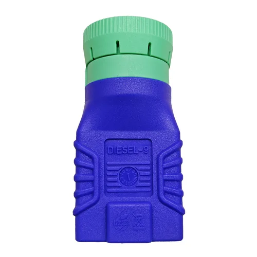 Imagen 1 del producto Adaptador de conector diésel FCAR de 9 pines para camiones, vehículo diésel, color verde y azul, adaptador de diagnóstico F7S F7S-G