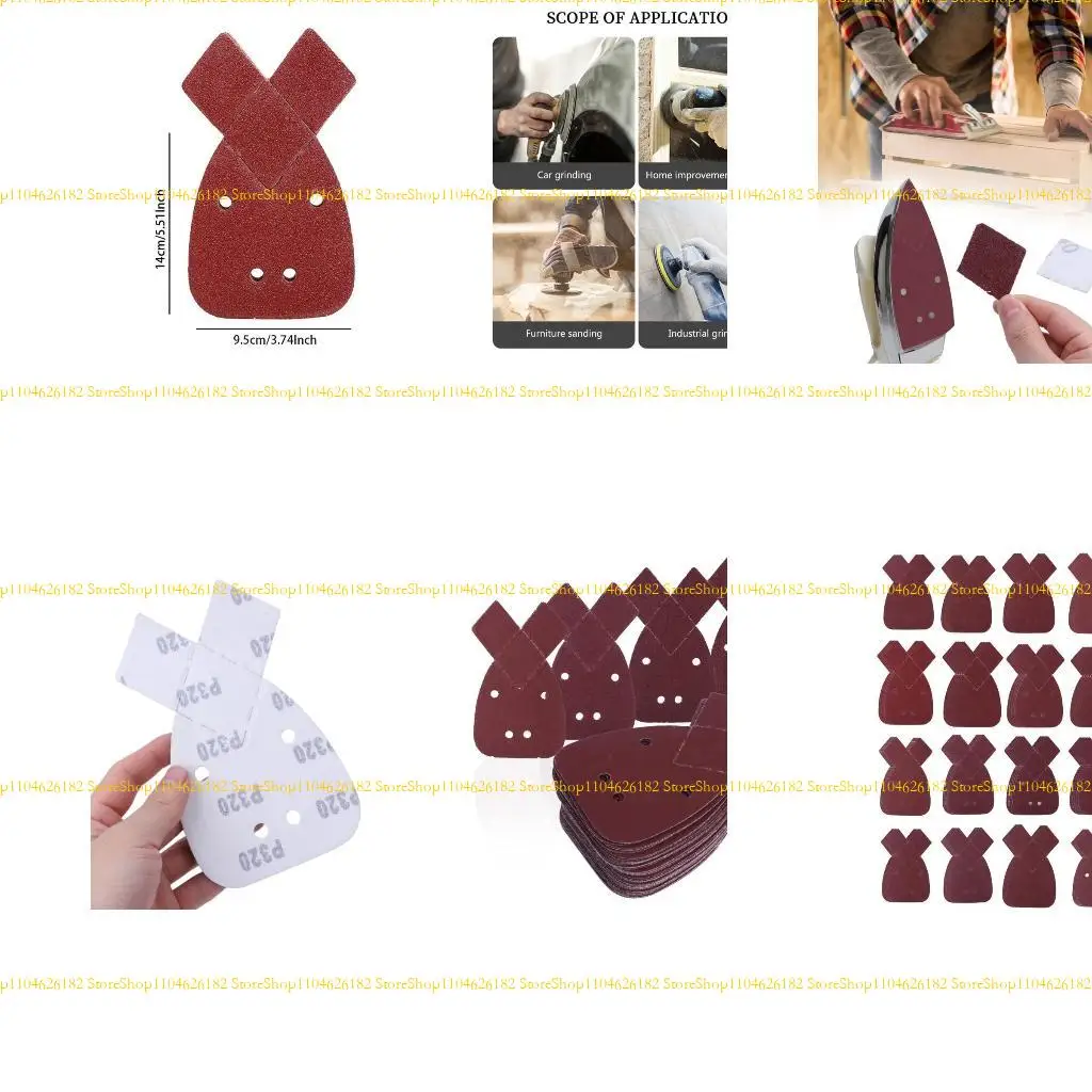 

Q2Q4 Треугольный наждачный крючок и петля наждачной бумаги ассорти для шлифования и полировки аксессуаров
