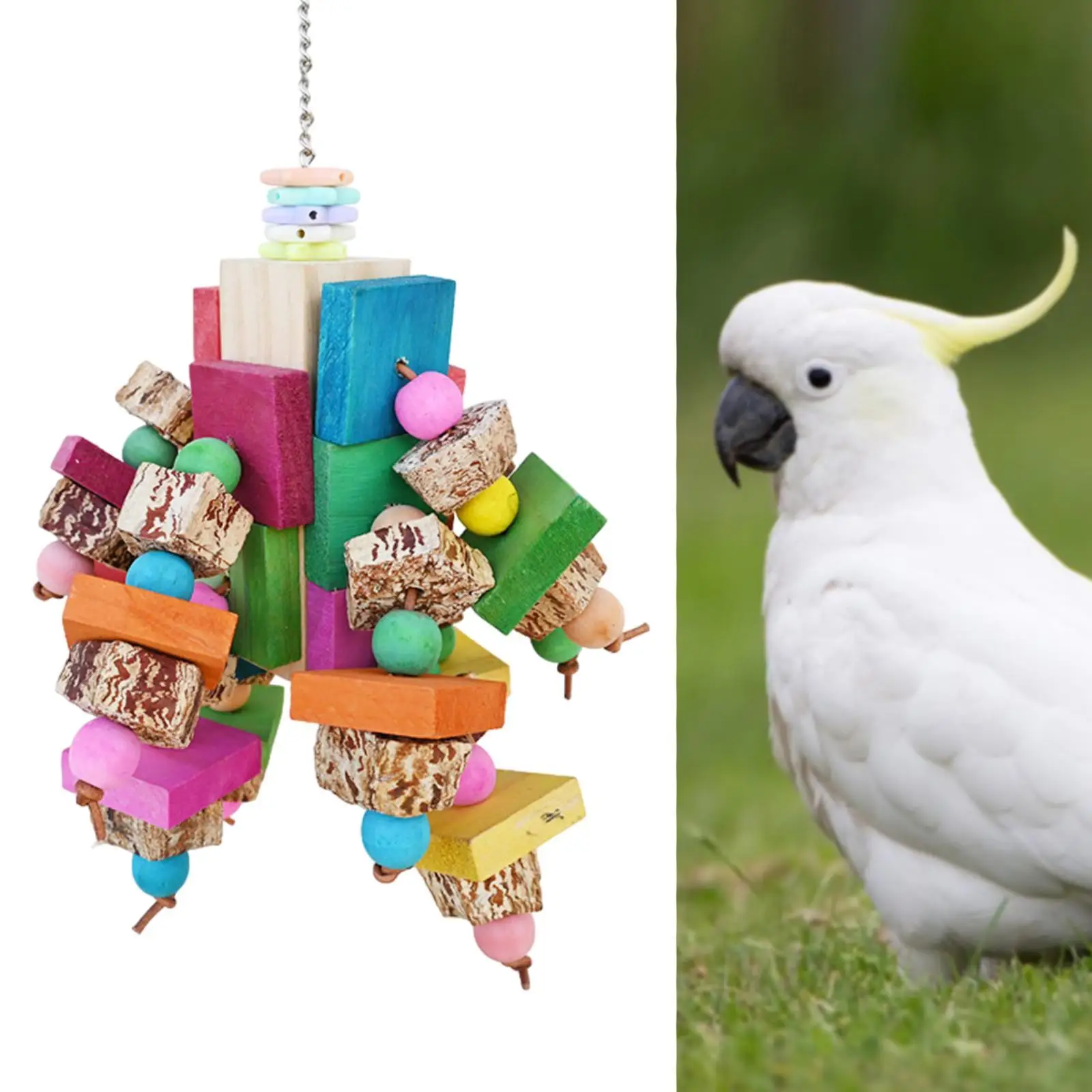 Bird Toys Parrot Hanging Cage Toy Bird Chewing Toy Parrot Swing Toy Cage Accessory Parrot Chew Toy for Canary Parrotlet