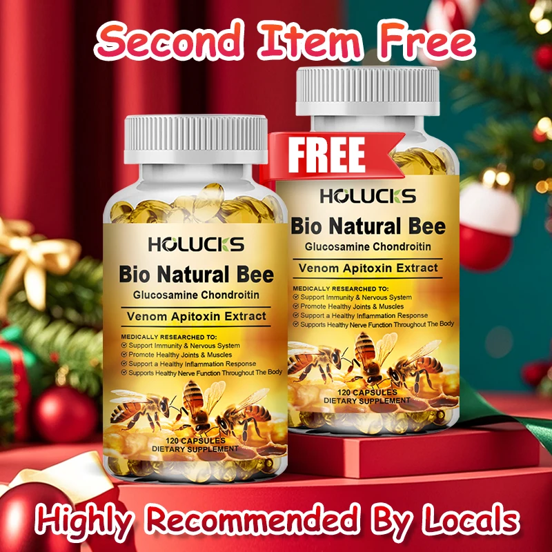 

Bio Natural Bee Glucosamine & Chondroitin Supplement, for Cartilage Synthesis, Reduces Inflammation & Discomfort, GMP Certified