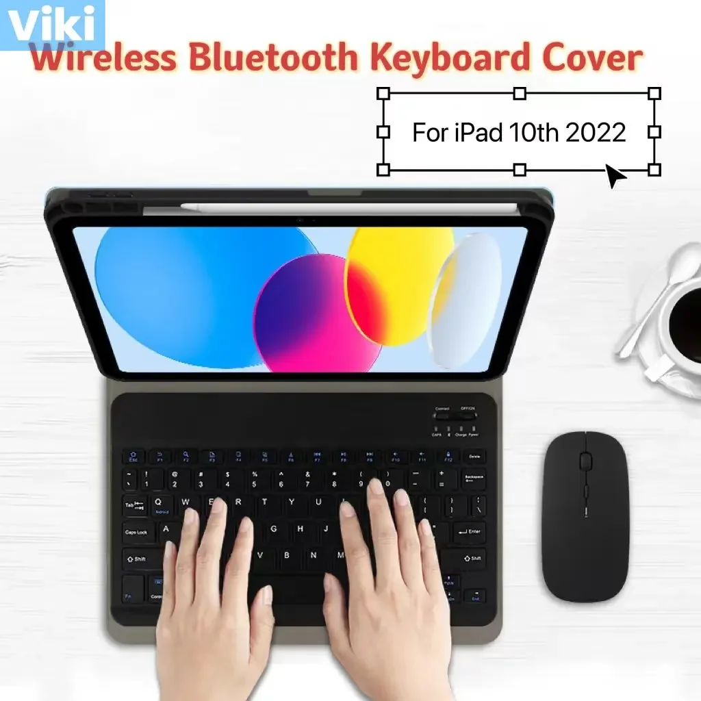 Magic Keyboard Case For Apple iPad 10th Generation Tablet Wireless Bluetooth Keyboard Protective Cover For iPad 10 10.9inch Case