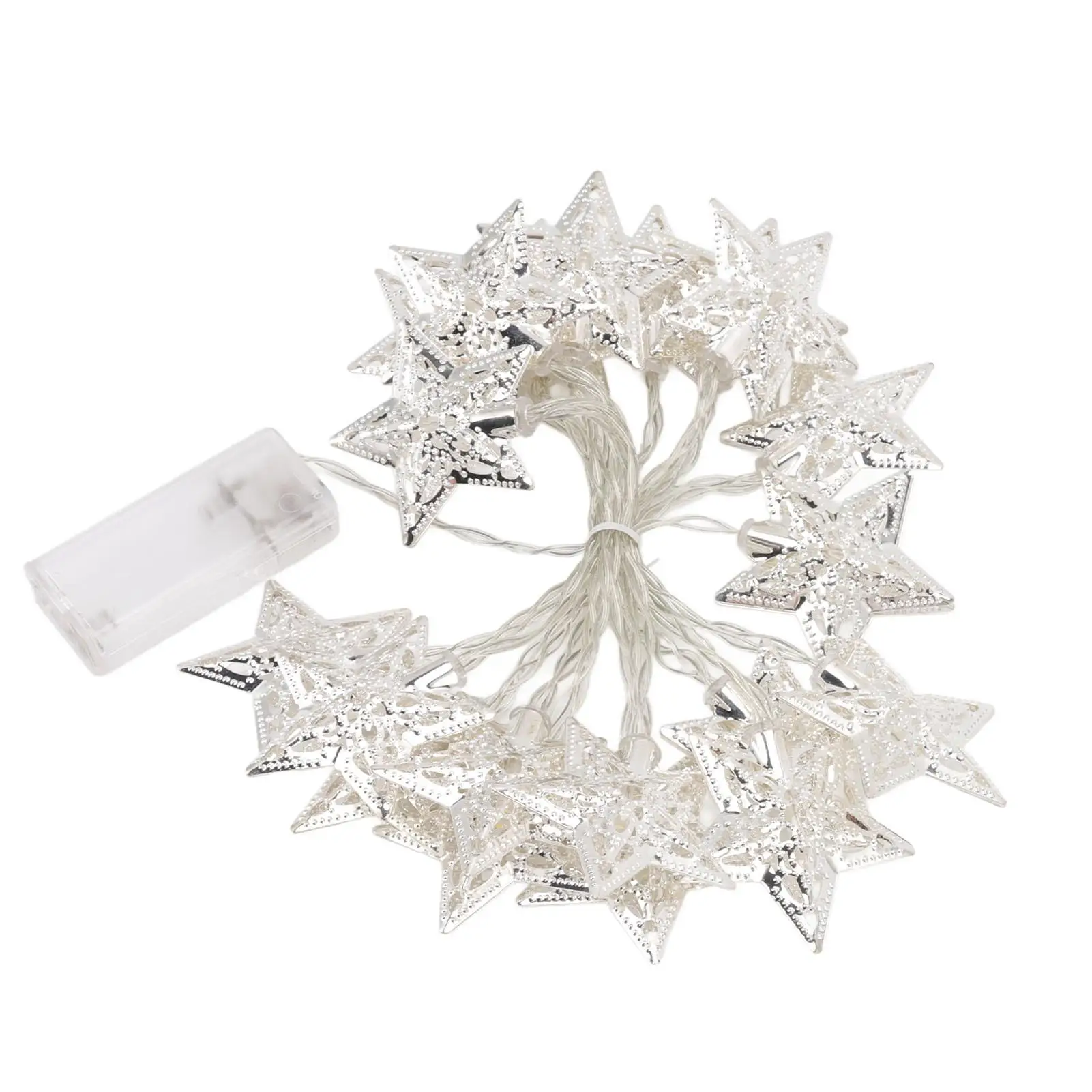 반짝이는 별 LED 스트링 라이트 20개 발코니 발렌타인 데이 정원 파티 울타리 장식용 요정 조명