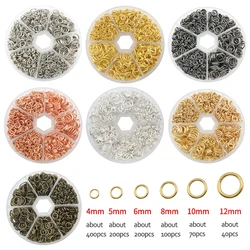 1Box Metal Open Jump Rings Split Rings Connectors Iron Open Jump ring For Diy Jewelry Making（4mm 6mm 8mm 10mm）